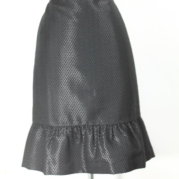 Ann Taylor Black Pencil Skirt sz 2 - Picture 6 of 7